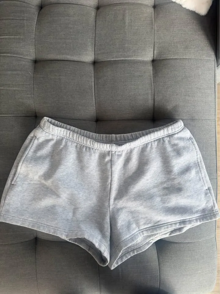 Aritzia Sweatfleece Shorts Grey M image indicator(4)