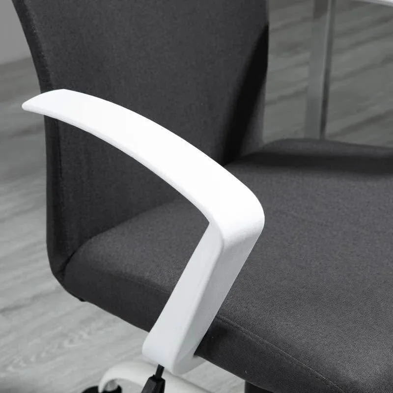 NEW Charcoal Grey Office Chair - Linen Swivel - Perfect WFH! image indicator(2)