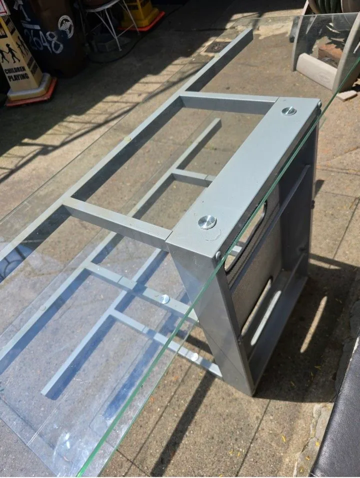 Glass And Metal TV Stand Media Console 🥕 image indicator(3)