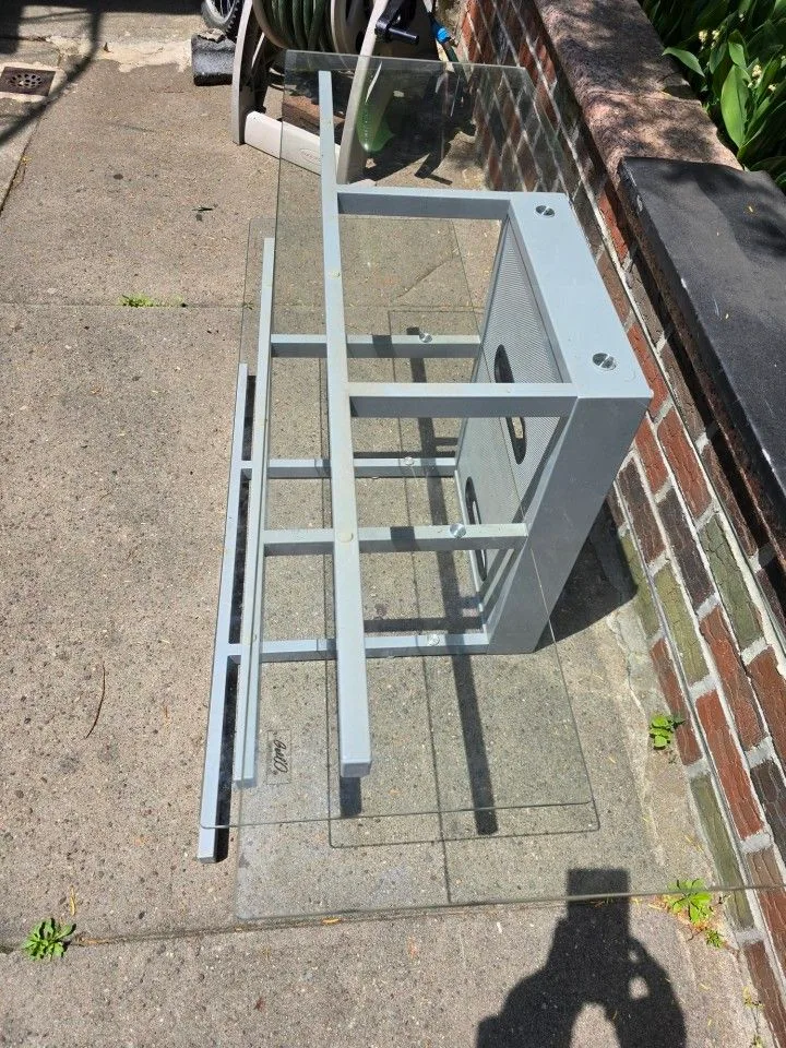 Glass And Metal TV Stand Media Console 🥕 image indicator(4)