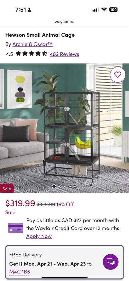 Full metal small animal cage - photo 3