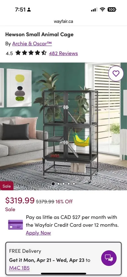 Full metal small animal cage image indicator(3)