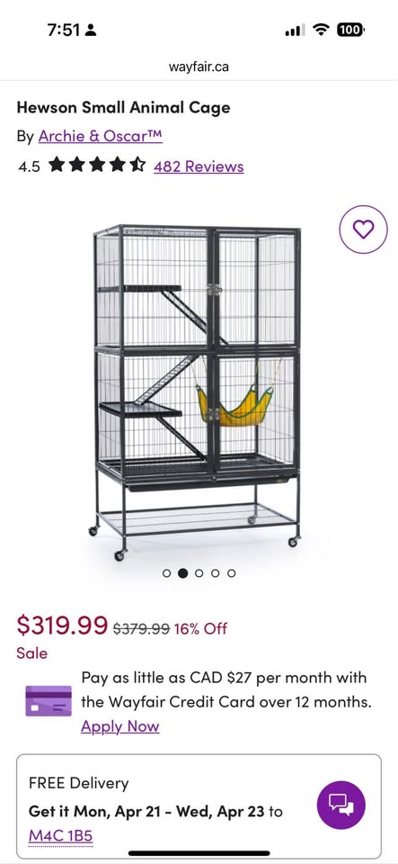 Full metal small animal cage - photo 4