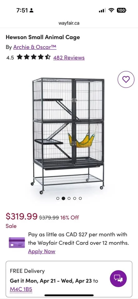 Full metal small animal cage image indicator(4)