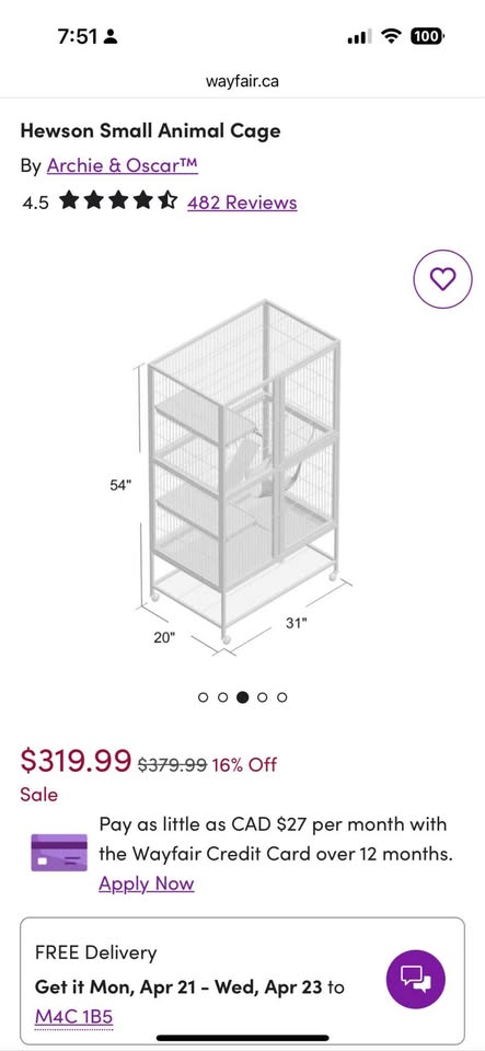 Full metal small animal cage - photo 5
