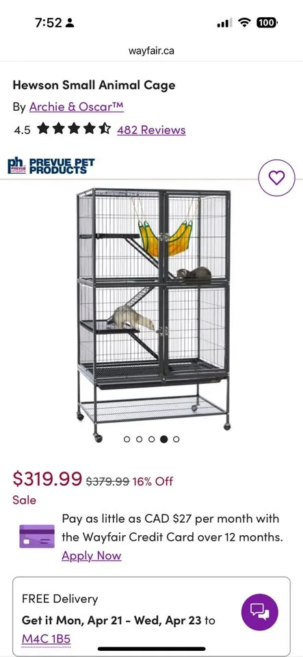 Full metal small animal cage image indicator(6)