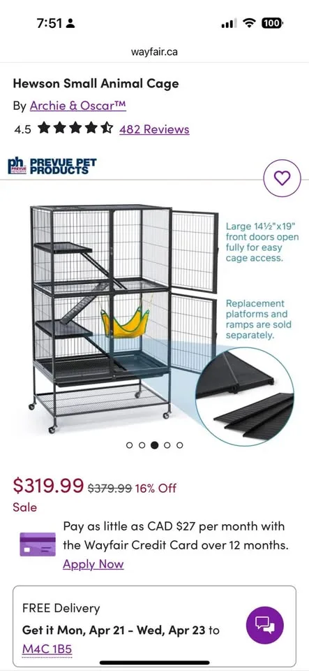Full metal small animal cage image indicator(7)
