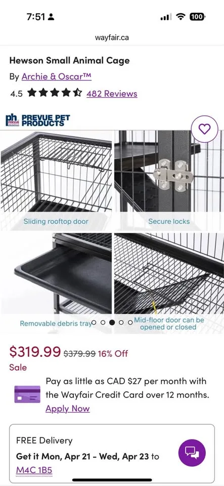 Full metal small animal cage image indicator(8)