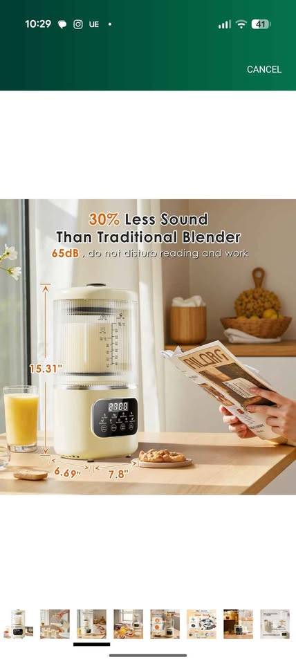 Nut Milk Maker Machine, LED Display, Soy Milk - photo 3