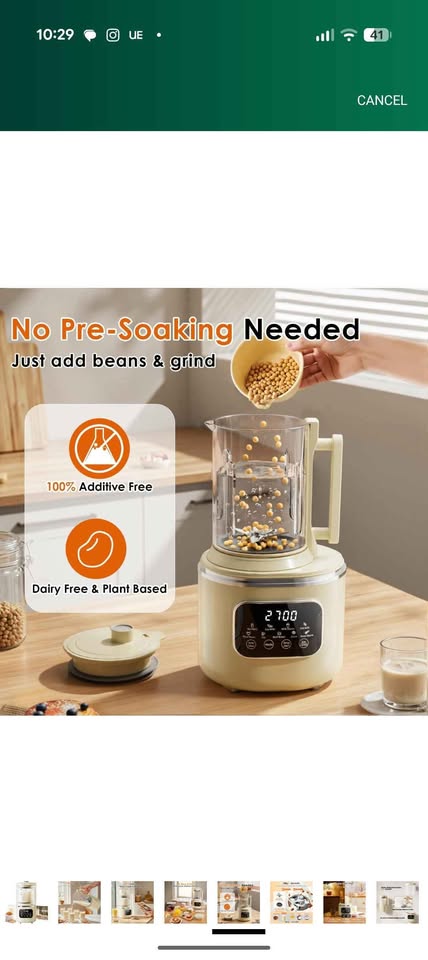 Nut Milk Maker Machine, LED Display, Soy Milk - photo 4