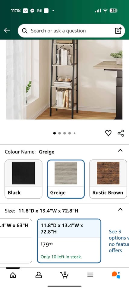 6-Tier Ladder Shelf with 2 Hooks - photo 3