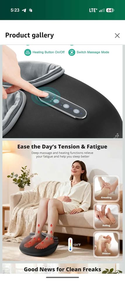 Electric Shiatsu Foot Massager Machine - photo 2
