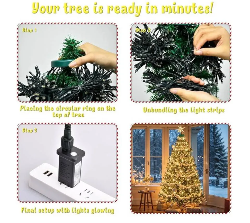 Christmas Tree full cover LED Lights image indicator(2)