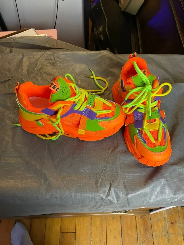 Women’s Orange Multicolour Shoes – Size 40 – $10 thumbnail