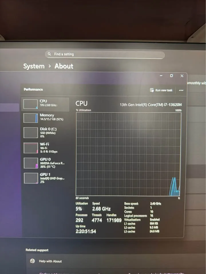 Acer nitro v15 intel core i7 13gen rtx4050 16 gb ram 512 gb image indicator(4)