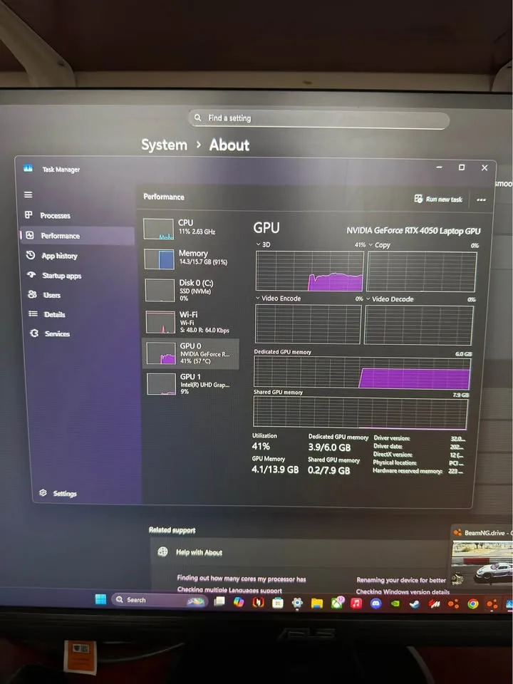 Acer nitro v15 intel core i7 13gen rtx4050 16 gb ram 512 gb image indicator(7)