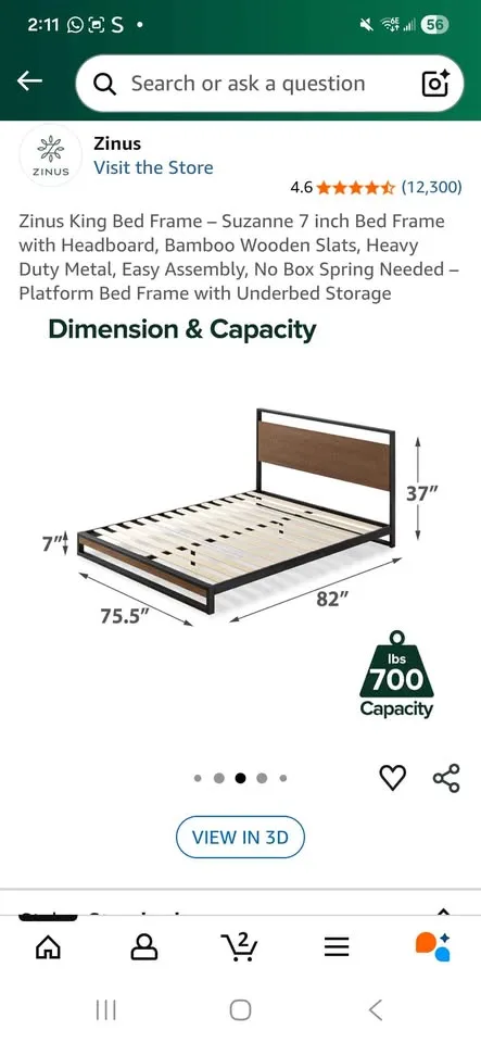 Queen size bed frame image indicator(3)