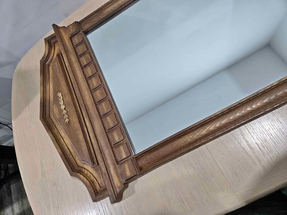 Large mirror with vintage wooden frame - photo 2