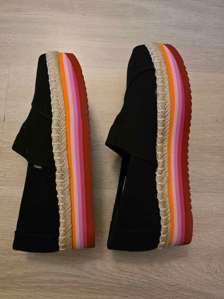 Tom's Alpargata Platform Rope High Black Espadrille - photo 2