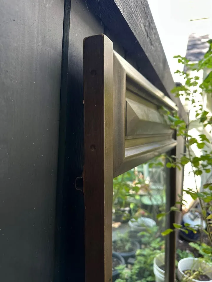 Vintage Wood Framed Mirror image indicator(2)