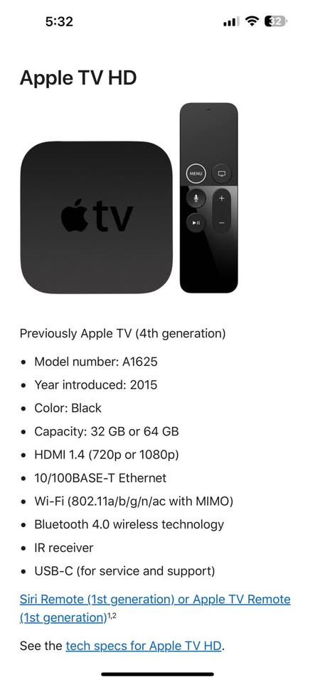Apple TV HD 32GB - photo 3