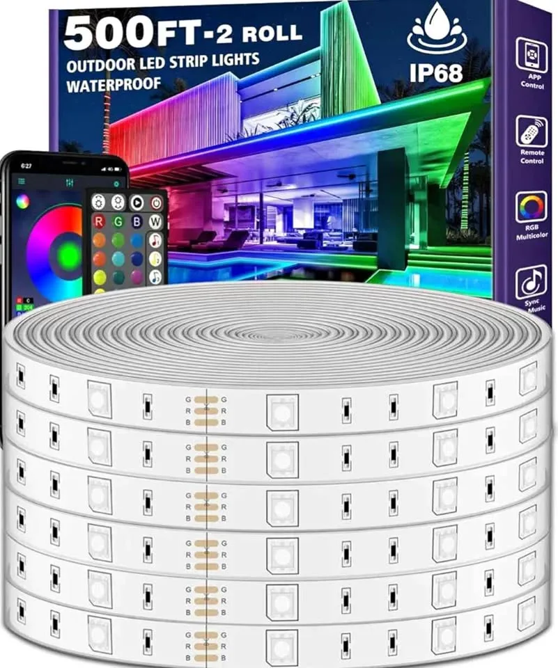 LETIANPAI Outdoor LED Strip Light Waterproof 500ft