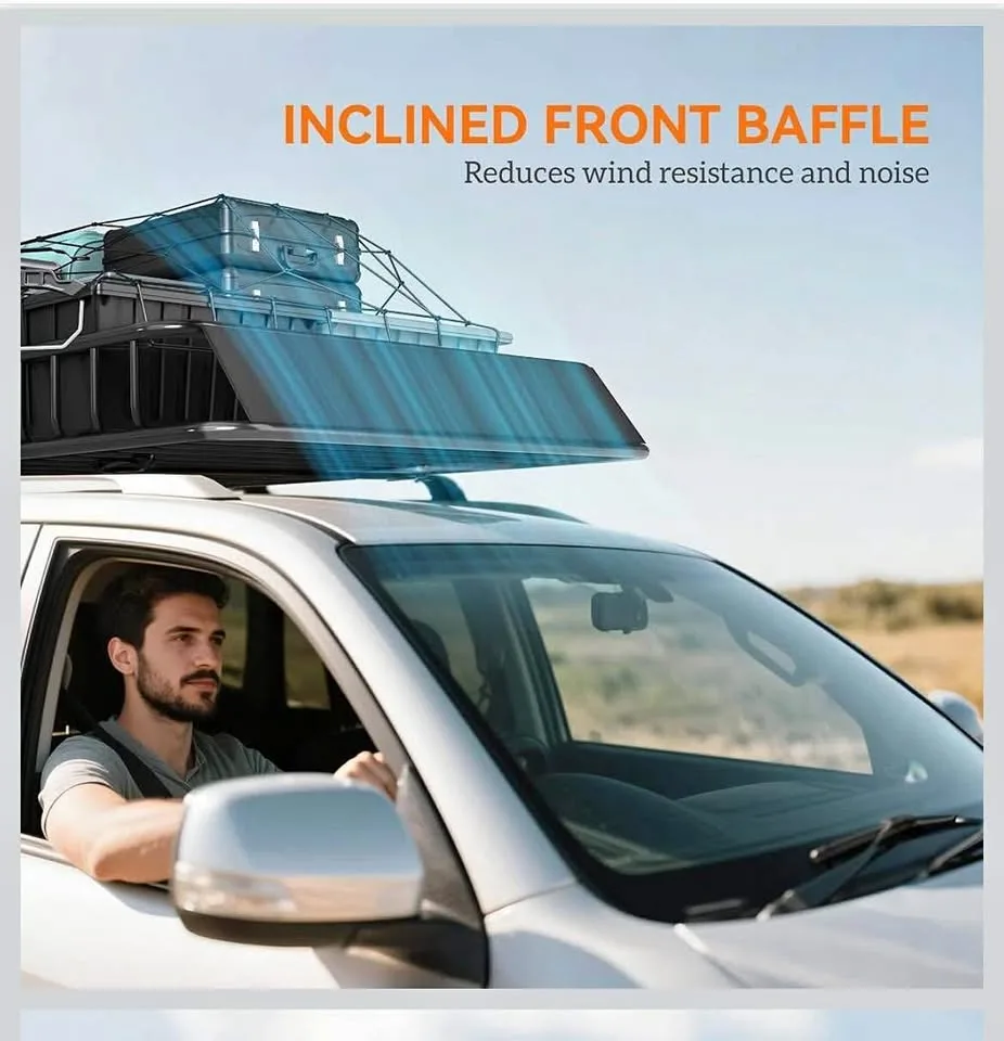 🚗 Heavy-Duty Adjustable Roof Cargo Basket | Brand New!