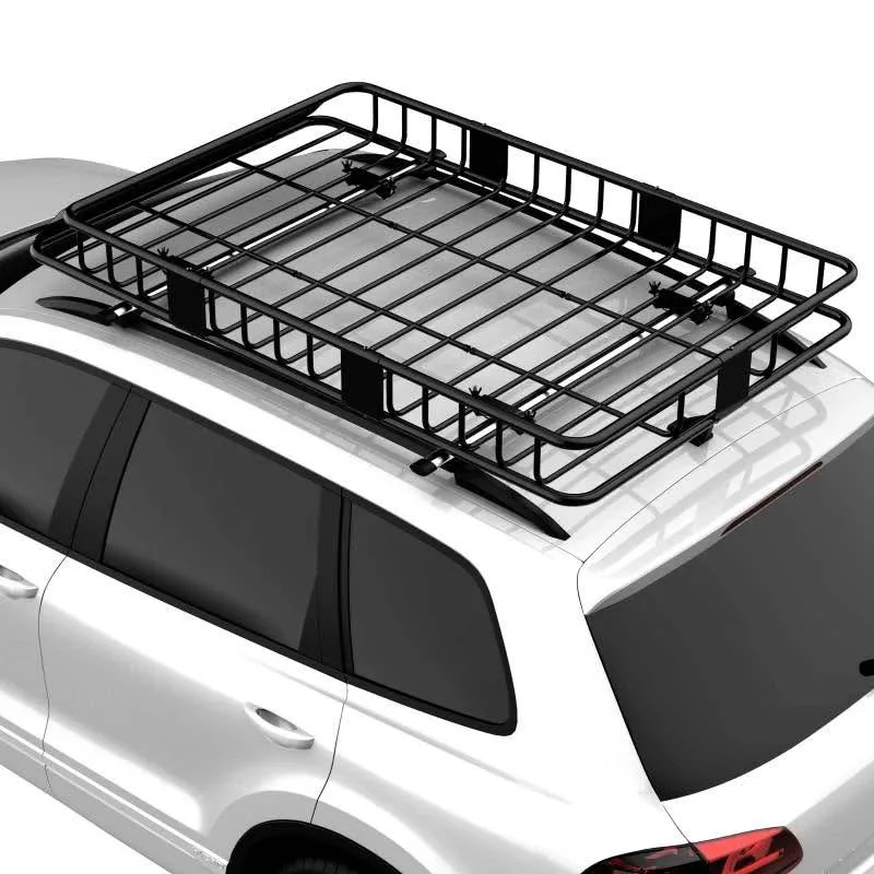 🚗 Heavy-Duty Adjustable Roof Cargo Basket | Brand New! image indicator(4)