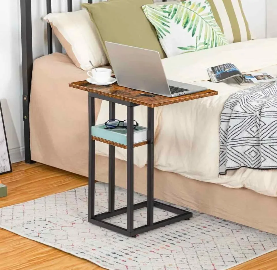 Foldable End Table – C-Shaped Snack & Side Table 🔥BRAND NEW image indicator(2)