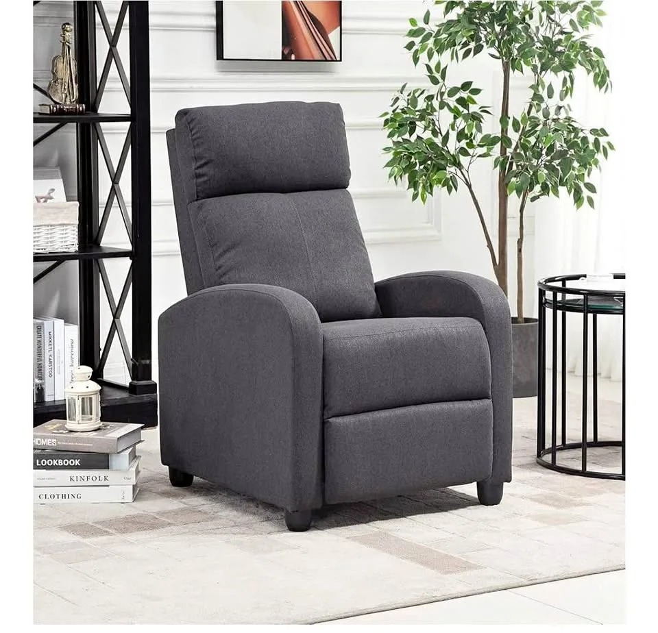 Manual Recliner Chair – Dark Grey | Comfortable, Stylish