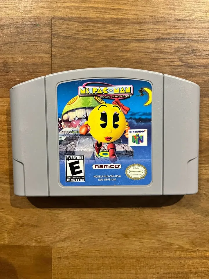 Ms. Pac-Man Maze Madness (Authentic, Tested) - N64