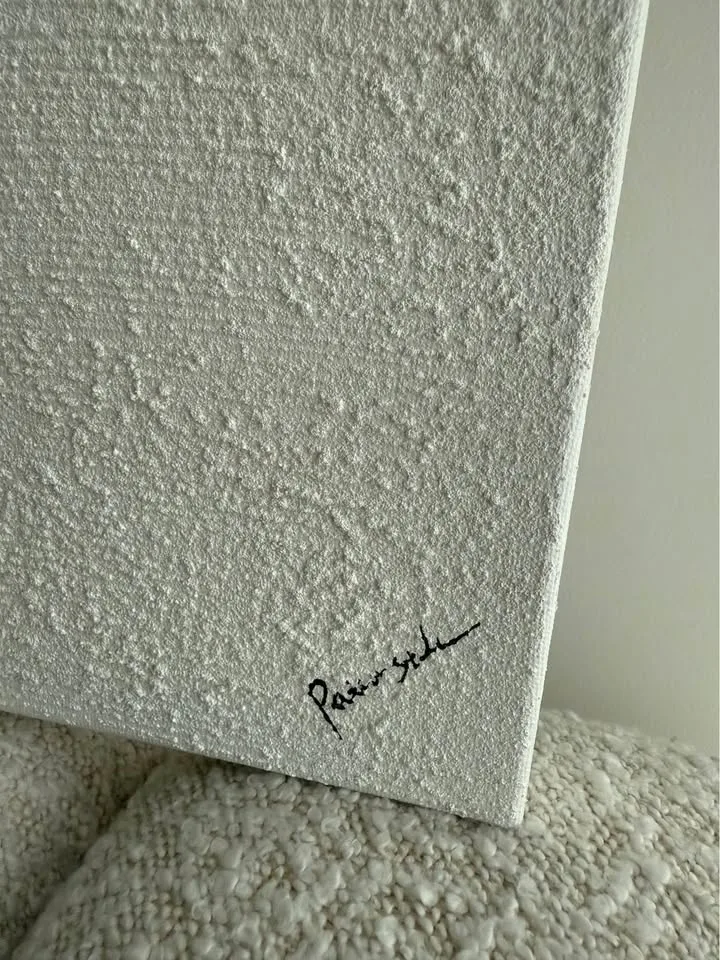 Black-and-white textured canvas art, Gobi by Arren image indicator(4)