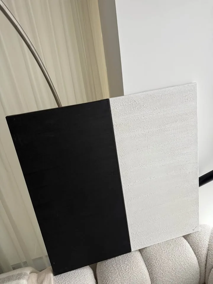 Black-and-white textured canvas art, Gobi by Arren image indicator(5)