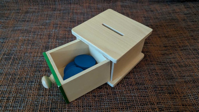 Montessori Object Permanence Box with Disks - photo 2