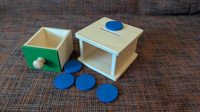 Montessori Object Permanence Box with Disks - photo 3