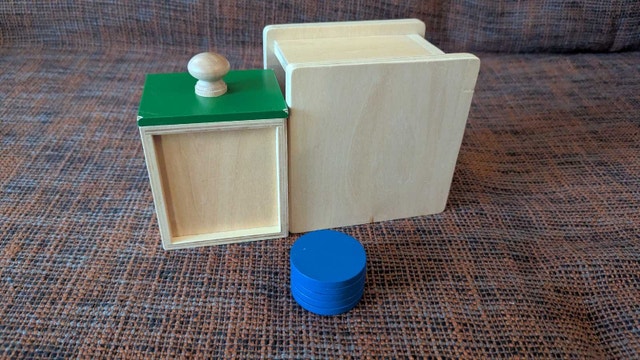 Montessori Object Permanence Box with Disks - photo 4