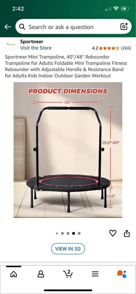 Brand new foldable rebounder