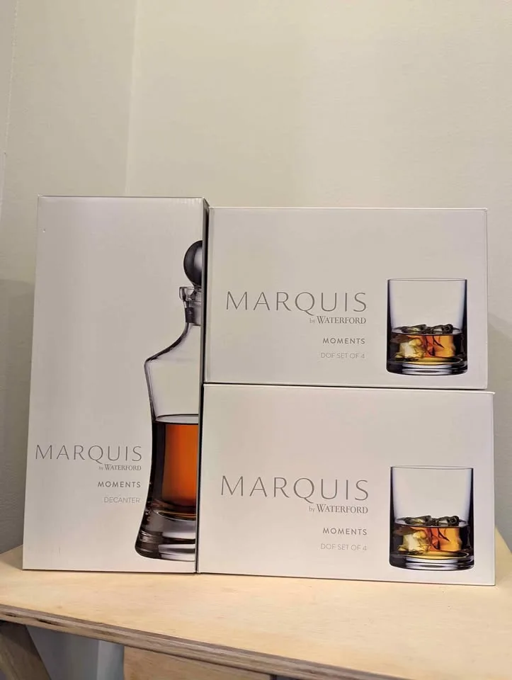Marquis by Waterford Decanter & DOF Glasses - 8 Total