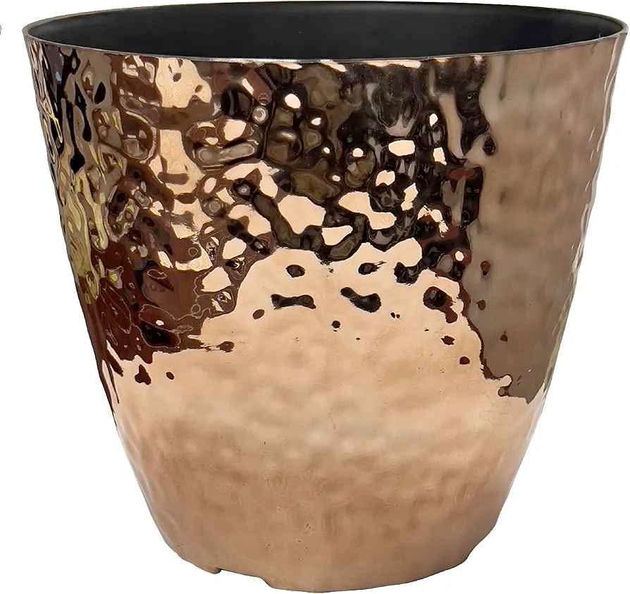 Misco Hammered Gold Electroplated Planter