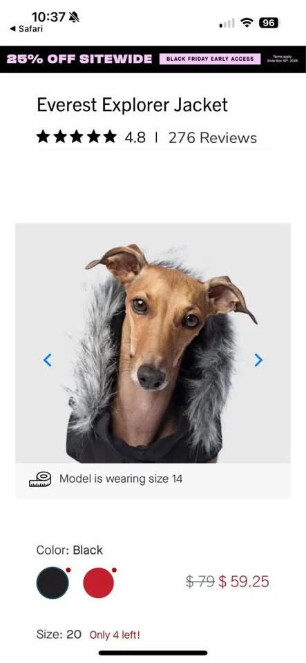 Blue Canada Pooch Dog Coat image indicator(8)