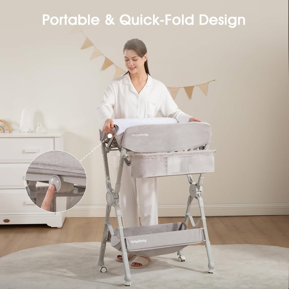 NEW~ Portable Baby Changing Table, Adjustable Height, Wheels - photo 3