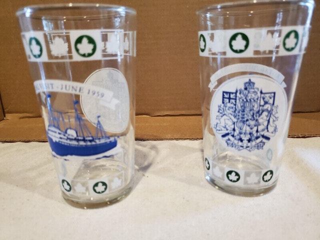 2 Glasses Commemorating 1959 Royal Visit - photo 2