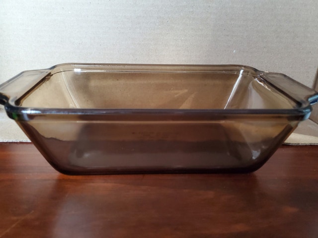 Vintage Amber Glass Loaf Pan