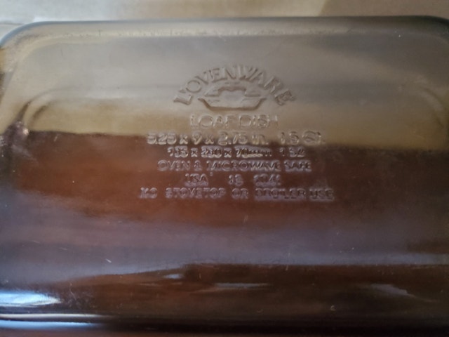 Vintage Amber Glass Loaf Pan - photo 2
