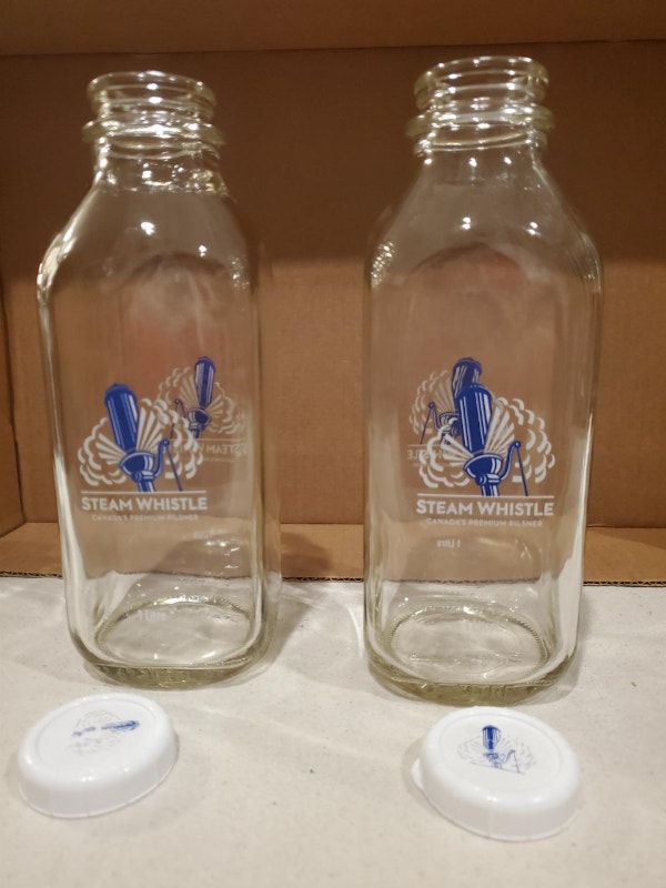 Steam Whistle Milk Bottles with Caps - $10 - photo 2