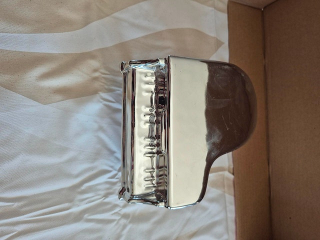 Silver Piano Piggy Bank