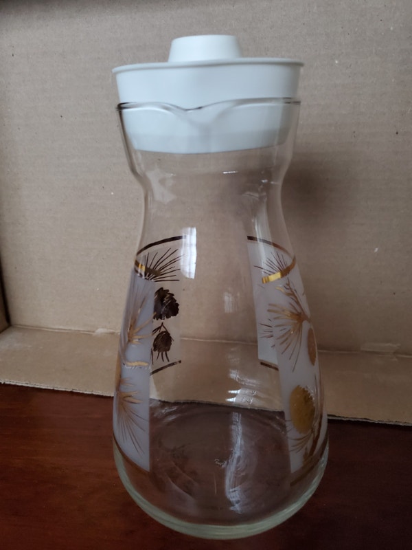 Vintage Glass Carafe with Gold Design - photo 5
