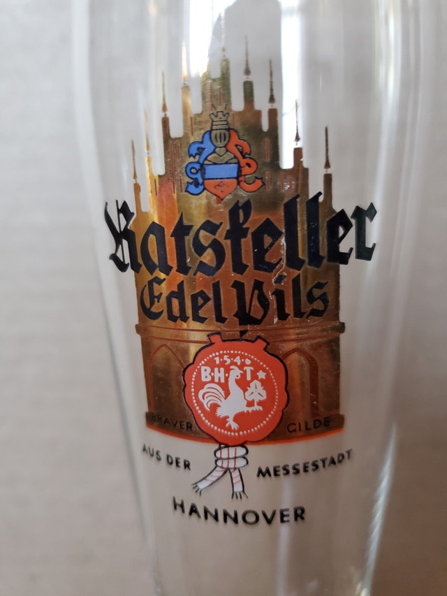 Vintage German Beer Glass - Ratskeller Edel Pils - photo 2