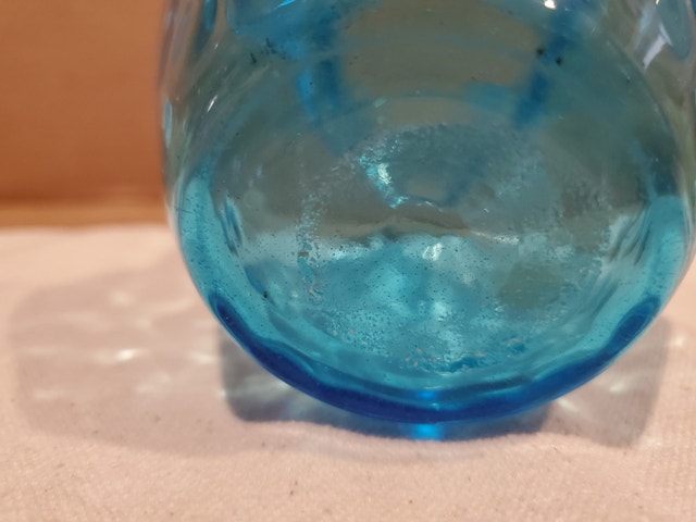 Little Blue Art Glass Jug - photo 3