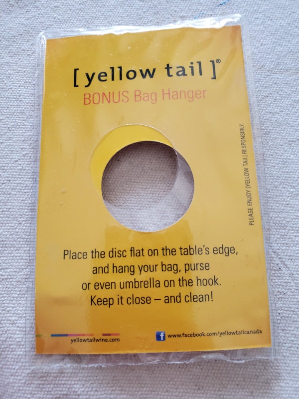 Yellow Tail Bag/Purse Hanger - new in package - photo 3